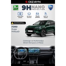 Drs Tuning S-Dizayn Ford Kuga Makyajlı Titanium ve St-Line 9h Nano Gösterge ve Multimedya Ekran Koruyucu 2'li S