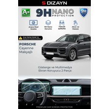 Drs Tuning S-Dizayn Porsche Cayenne Makyajlı 12.6 ve 12.3 Inç 9h Nano Gösterge ve Multimedya Ekran Koruyucu 2'l