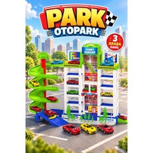 Farbu Oyuncak 5 Katlı Asansörlü Funny Parking Otopark Seti - 3 Arabalı Rampa Sistemli Eğitici Çocuk Oyuncağı
