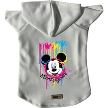 Velora Monopetz Kapişonlu Polar Sweatshirt Köpek ve Kedi Kıyafeti & Elbisesi Beyaz Yeni Mickey Mouse Xl