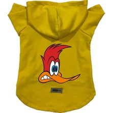 Velora Monopetz Kapişonlu Polar Sweatshirt Köpek ve Kedi Kıyafeti & Elbisesi Sarı Pica Pau S
