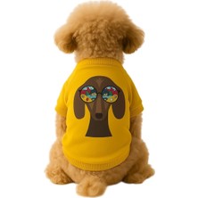 Velora Mpz Pets Kedi ve Köpek Kıyafeti & Elbisesi Sarı Sweatshirt Manzara Gözlüklü L