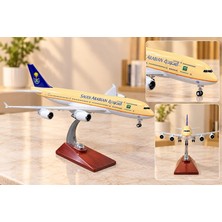 The Gencoo Metal Saudıa Aırlınes Yolcu Uçağı Maketi Standlı Dekoratif  ALK6155