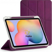 Apple Ipad Air 11 Inch M2 M3 Çip Air 4. /5. /6. Nesil Kılıf Katlanır Kalem Bölmeli Uyku Modlu Kapak