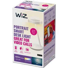 Velora Wiz Portre Masa Lambası Ayarlanabilir Beyaz, Farklı Beyaz Tonları Seçimi, Kısılabilir, Ev Ofisinde Video Aramaları Için Uygundur, Wi-Fi Üzerinden Uygulama/ses Üzerinden Akıllı Kontrol, Beyaz