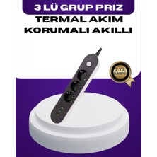 Nemere Ithalat USB Yuvalı Anahtarlı Üçlü Priz 2 Metre Kablolu
