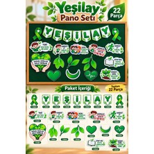 Marifetli Tığım Yeşilay Haftası Pano Süsleme Seti 22 Parça | Okul Sınıf Panosu Dekorasyonu | Yeşilay Etkinlik Materyalleri
