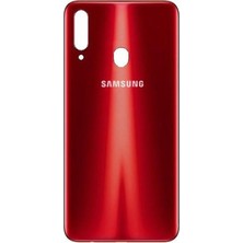 Soi Home Samsung A20S Uyumlu Arka Batarya Pil Kapağı (Kırmızı) Soı