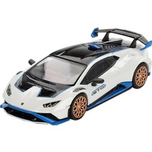 Velora Mını Gt Sto Bianco Asopo Beyaz Siyah Üst ve Mavi Vurgular Sınırlı Sayıda 1/64 Diecast Model Araba MGT00788