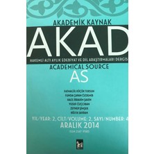Altın Post Yayınları Akad Akademik Kaynak Dergisi Sayı: 4