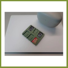 Bezos 3D Baskı Micro Sd Kart Saklama Kutusu Yaylı Kartlık Mikro Sd Kart Tutucu Ince Düzenleyici Yeşil Vlr