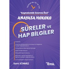 Temsil Kitap Anayasa Hukuku Süreler ve Hap Bilgiler - Kaymakamlık Sınavına Özel