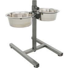 Velora Trixie Köpek Paslanmaz Çelik Mama&su Kabı,ayaklı, 2×1,8 L/ø 20CM