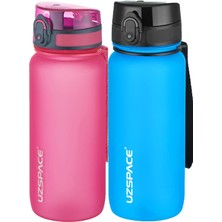 Velora Uzspace 2'li Tritan Matara Seti 650 ml 14 Farklı Renk Seçeneği Fiftyfifty Pembe-Turkuaz