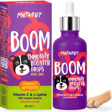 Velora Metapet Köpek Bağışıklık Vitamin Damlası C Vitamini L-Lizin 50 ml
