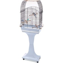 Velora Imac Agata Delux Ayaklı Üstü Açılır Kuş Kafesi Mavi/mor 58X33X62,5CM
