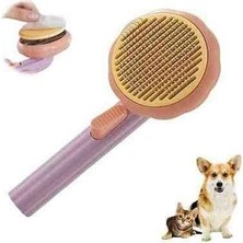 Velora Kedi ve Köpek Tüy Fırçası Bal Kabağı Tarak Lila Renk
