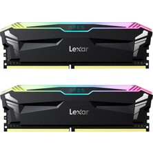 Velora Lexar Ares Rgb Ddr4 Ram 16GB Kit (8gbx2) 3600 Mhz, 288-PIN U-Dımm Masaüstü Bellek, LED Lightning Dram Oyun Belleği, Xmp 2.0 Yüksek Performanslı Bilgisayar Belleği (Siyah) LD4BU008G-R3600GDLA