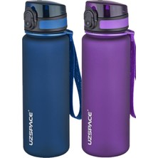 Velora Uzspace 2'li Tritan Matara Seti 500 ml 14 Farklı Renk Seçeneği Fiftyfifty Lacivert-Mor