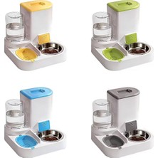 Velora Hesperus Premium 2'si 1 Arada Kedi Köpek Mama ve Su Kabı | Çelik Mama Hazneli Modern Evcil Hayvan Besleme Istasyonu | Kutu Tasarımlı Büyük ve Düzenli Mama Su Kabı, Turuncu
