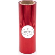 Velora Bolivo Premium Hobi Varak, El Sanatları, Dekorasyon ve Kendin Yap (Dıy) Süsleme Folyosu (Kırmızı, 10 cm x 5 Mt)