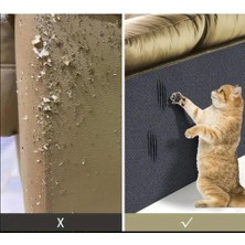 Velora Kendinden Yapışkanlı Kedi Tırmalama Halısı 100X30 cm – Kesilebilir Mobilya, Koltuk ve Duvar Koruyucu Mat (Antrasit)
