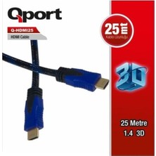 Velora Qport Q-HDMI253 25METRE HDMI Kablo 2.0 4K Altın Uç
