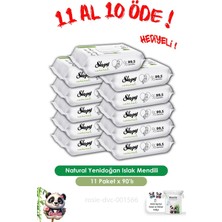 Velora Sleepy 11 Al 10 Öde Natural Yenidoğan Islak Mendili 90 Adet ve Rosıe
