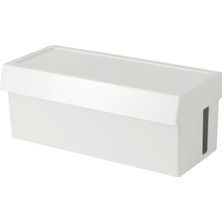 Velora Kablo Düzenleme Kutusu, Beyaz, 32X14X12 Cm, Kapaklı