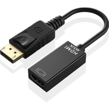 Velora Displayport'tan Hdmı'ya Adaptör 4k/2k Tek Yönlü Dp'den HDMI Monitöre, Kablo Displayport'tan Hdmı'ya (Erkekten Dişiye) Dp'den Hdmi'ye [alüminyum Gövde, Naylon Örgü] Dizüstü Bilgisayar Pc Monitör Tv