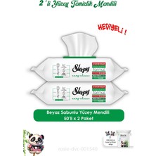 Velora Sleepy 2 Adet Beyaz Sabunlu Yüzey Temizlik Havlusu 50'li ve Rosıe