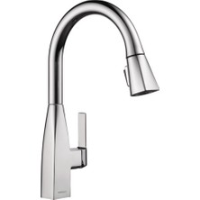 Velora Peerless Xander Tek Saplı Mutfak Lavabo Bataryası Aşağı Çekmeli Püskürtücü, Krom P7919LF