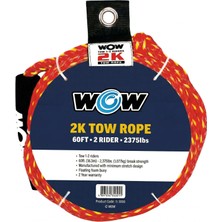 Velora Wow World Of Watersports, 11 – 3000, Tow Rope, 60 Feet, 2375 Pounds Break Strength, Floating Foam Buoys By Wow Sports