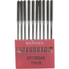 Velora Beıssel Beissel UYX128 Sanayi Tipi Reçme Makinesi Iğnesi 18/110 Numara Spı Uçlu 10 Adet (1 Paket)