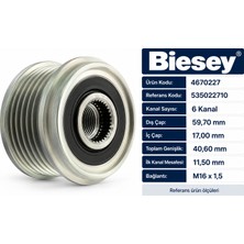 Biesey 4670227 Alternatör Kavrama Kasnağı Hyundai - Kia 0227