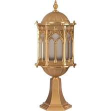 Alyron Store BSU-68051-BSA-KOP Sarı Elektrostatik Toz Boyalı Dış Mekan Aydınlatma, E27, Aluminyum, Döküm Dip, Polikarbon Cam, 20 cm