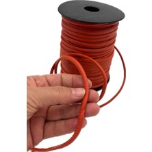 Velora Angel Çanta Aksesuar 4 mm Koyu Turuncu Renk Suni Deri Ip 1 Metre