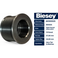 Biesey Iş Makinesi Alternatör Sabit Kasnağı 10 Kanal 57 mm 993025 AKS93025
