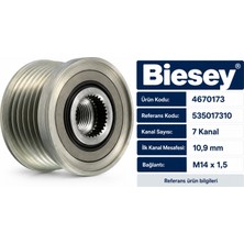 Biesey Toyota Hilux 2.5 D-4d Land Cruiser 3.0 D-4d Alternatör Kasnağı 7 Kanal 535017310 4670173