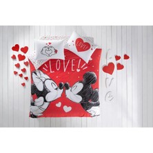 Zorlu Tekstil Minnie Mickey Lovely Çift Kişilik Pamuk Nevresim Takımı