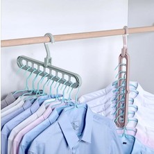 Alyron Store Elbise Askısı 9 Gözlü Akıllı Askı Sihirli Askılık - 5 Adet