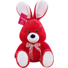 Velora Selay Oyuncak 1554KR Oturan Sevimli Tavşan 37 cm Kırmızı