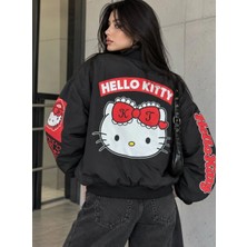 Semesia Oversize Hello Kitty Bomber Ceket