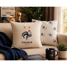 Zorlu Tekstil Fff Fransa Temalı Dekoratif Kırlent Kılıfı 60*60 Çift Taraflı