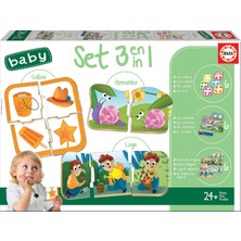 Velora Educa Puzzle 3 In 1 Baby Set 18123 Üniseks 9 Parça Akrilik Tüm Seviyeler