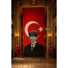 Zorlu Tekstil Atatürk Baskılı Türk Bayrağı 150*200
