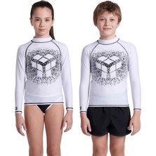 Velora Arena Unisex Jr Döküntü Yelek L/s Grafik Döküntü Koruyucu Gömlek Erkek Çocuk
