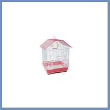 Birdlife Çift Kapılı Kuş Kafesi Pembe 34,5X28X46 cm Ajs