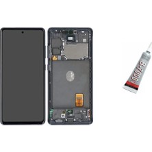 S'82 Samsung S20 Fe Uyumlu OLED Ekran Dokunmatik Çıtalı (Siyah) B7000 Yapıştırıcı BZS82