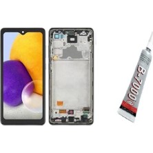 S'82 Samsung A72,A725 Uyumlu OLED Ekran Dokunmatik Çıtalı (Siyah) B7000 Yapıştırıcı BZS82